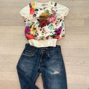 Ted Baker Silk and knit  floral blouse